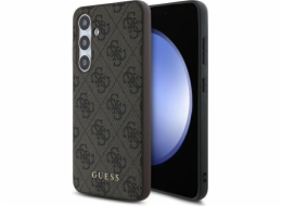 Guess Guess GUHCS24FEG4GFBR S24 FE S721 hnědé/hnědé pevné pouzdro 4G Metal Gold Logo