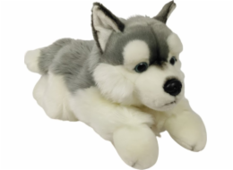 Dubi Maskot pes husky ležící velký plyšový medvídek 61 cm
