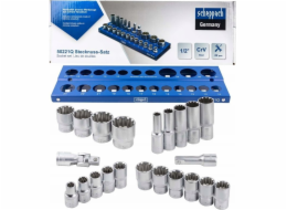 Scheppach Sada zásuvek 1/2 SPLINE 22 ks. (10–32 mm) (12stranný)