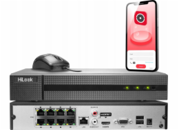 Síťový videorekordér HILOOK NVR-8CH-4MP/8P Černá