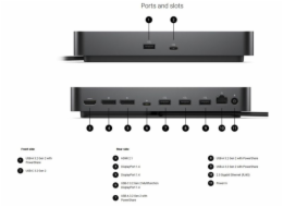 Dell Pro Smart Dock SD25 - Dokovací stanice - USB-C - HDMI, 2 x DP, USB-C - 1GbE, 2.5GbE - 180 Watt - BTO - s 3 roky základní servis hardwaru s pokročilou výměnou po diagnostice na dálku - pro P/N: KM