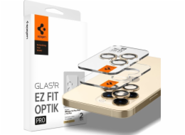 Spigen Tvrzené sklo Optik.tr ez Fit pro fotoaparát Apple iPhone 14 Pro/14 Pro Max zlaté [2 ks]