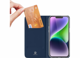 Dux Ducis Pouzdro pro iPhone 15 s flipem a peněženkou Dux Ducis Skin Pro - modré