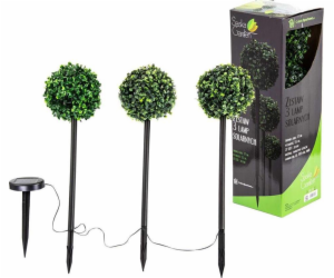 Saska Garden SADA SOLÁRNÍCH LAMP 3 KOULE ZBUXÁTU 27LED