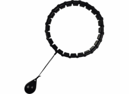 NoName Hula hoop s masážním přístrojem a závažím černá