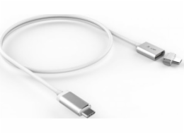 LMP Kabel USB-C - USB-C 1,8 m bílý (magnetický bezpečnostní kabel 1,8 m stříbrný)
