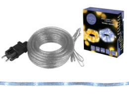 NoName Dekorativní řetěz PS 100 LED s třpytkami, stříbrný, studené bílé světlo