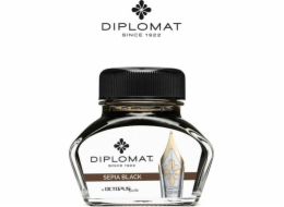 Diplomat Inkoust do plnicího pera DIPLOMAT, v kalamáři, 30 ml, černá sépie