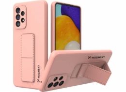 Wozinsky Silikonové pouzdro Wozinsky Kickstand Case se stojánkem pro Samsung Galaxy A73 růžové