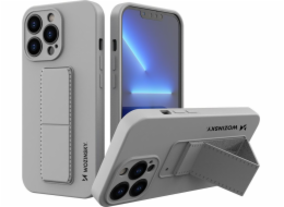 Wozinsky Silikonové pouzdro Wozinsky Kickstand Case s flexibilním stojánkem pro iPhone 13 mini, šedé