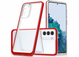 Hurtel Pouzdro Clear 3v1 pro Samsung Galaxy S22+ (S22 Plus) gelové s rámečkem červené