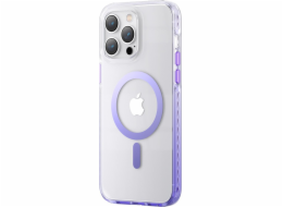 Kingxbar Magnetický kryt Kingxbar PQY Ice Crystal Series pro iPhone 14 Plus s magnetem MagSafe fialový