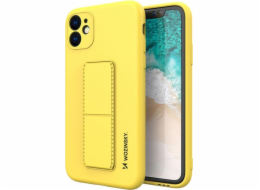 Wozinsky Silikonové pouzdro Wozinsky Kickstand Case s flexibilním stojánkem pro Samsung Galaxy A22 4G žluté
