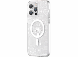 Kingxbar Magnetický kryt Kingxbar PQY Geek Series pro iPhone 14 Plus, stříbrný, s MagSafe
