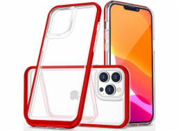 Hurtel Kryt Clear 3v1 pro iPhone 13 Pro, gelový, s rámečkem, červený