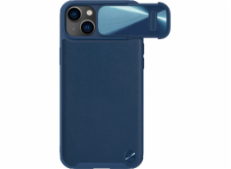 Nillkin Kožený kryt CamShield S pro iPhone 14 Plus s krytem fotoaparátu modrý