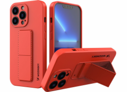 Wozinsky Silikonové pouzdro Wozinsky Kickstand Case s flexibilním stojánkem pro iPhone 13 Pro Max, červené