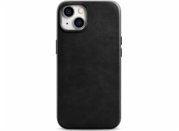 iCarer iCarer Oil Wax Premium kožené pouzdro pro iPhone 14 magnetické kožené pouzdro s MagSafe černé (WMI14220701-BK)