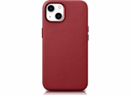 iCarer iCarer Kožený kryt z pravé kůže pro iPhone 14 Plus červený (kompatibilní s MagSafe)