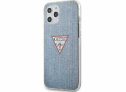 Guess Guess GUHCP12LPCUJULLB Pevný kryt pro iPhone 12 6.7 Pro Max modrý/světle modrý Jeans Collection