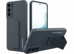Wozinsky Silikonové pouzdro Wozinsky Kickstand Case se stojánkem pro Samsung Galaxy S22+, tmavě modré