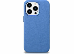 iCarer iCarer Litchi Premium kožené pouzdro pro iPhone 14 Pro Max magnetické kožené pouzdro s MagSafe světle modré (WMI14220712-LB)