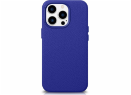 iCarer iCarer Litchi Premium kožené pouzdro pro iPhone 14 Pro Max magnetické kožené pouzdro s MagSafe tmavě modré (WMI14220712-DB)