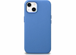 iCarer iCarer Litchi Premium kožené pouzdro pro iPhone 14 Plus magnetické kožené pouzdro s MagSafe světle modré (WMI14220711-LB)