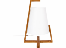 Atmosphera Stolní lampa hnědá, bambusová, noční světlo Gong, 32 cm