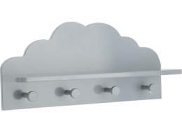 Atmosphera Nástěnný věšák s poličkou Gray Cloud