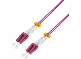 LogiLink Glass Patchkabel OM4 50/125Á LC-LC 7,5m růžový