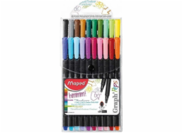 Maped Fineliner GRAPH PEPS 20 ks v pouzdře 749151 MEPED 0,4 mm