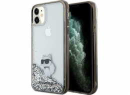 Karl Lagerfeld Karl Lagerfeld KLHCN61LKCNSK průhledný pevný obal na iPhone 11 / Xr 6.1 Liquid Glitter Choupette