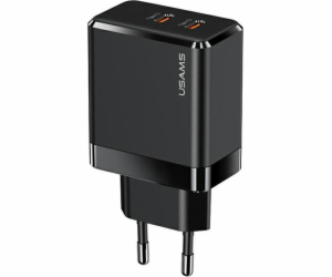 Usams Nabíječka USAMS 2xUSB-C T54 40W PD černá nabíječka ...