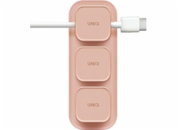 Uniq Magnetický organizér kabelů UNIQ Pod Mag + základna růžová/růžová