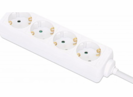 Manhattan USB adaptér MANHATTAN Steckdosenleiste 4fach 2m Kabel weiß Schutzkontakt