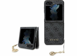 Guess Pouzdro Guess GUHCZF5GF4GGR pro Samsung Galaxy Z Flip 5, pevné pouzdro 4G, kolekce přívěsků, šedé