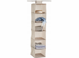 Zeller Organizér na oblečení STRIPES skládací šatní skříň, světle šedý, 6 úrovní, ZELLER