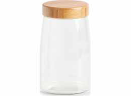 Zeller Skleněná dóza s vzduchotěsným bambusovým víkem, 1600 ml