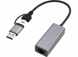 Gembird GEMBIRD USB 2.5G Gigabit síťový adaptér, vesmírně šedý