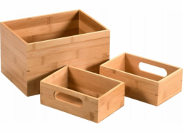 Kesper Sada 3 úložných boxů bambus, Kesper