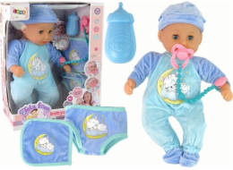 LeanToys Baby Doll Sound Pacifier Bib Blue Pyžamo Kitty