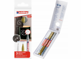 Edding Lesklý olejový popisovač e-780 EDDING, 0,8 mm, 3 ks, mix metalických barev