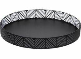 Secret de Gourmet Dekorativní tác v boho stylu, O 30 cm, černý