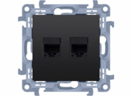 Kontakt-Simon Počítačová zásuvka Kontakt-Simon Simon 10 C5T.01/49 RJ45 kategorie 5e + telefonní RJ11 modul matně černá