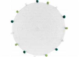 Douceur d`Interieur Interiérový design Kulatý koberec s bambulkami POMPOMPARTY, O 90 cm