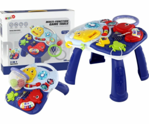 LeanToys Vzdělávací stůl 2v1 s mořskými zvířaty, klavírní...