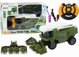 LeanToys Zemědělský kombajn RC Zemědělský stroj na dálkové ovládání Zelený