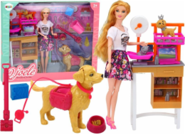 LeanToys Sada Panenka se psy a kočkami Krmivo pro veterináře Příslušenství