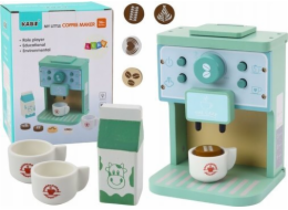 LeanToys Sada dřevěných kávovarů domácí spotřebiče, hrnky, mléko